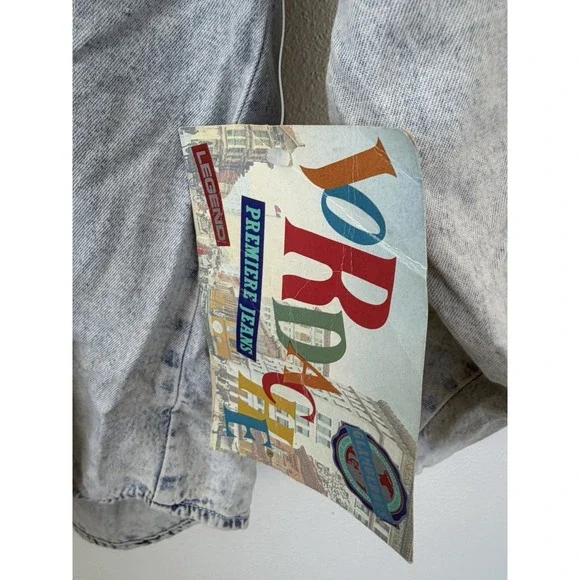 Jordache Vintage NWT Light Wash Denim Button Down Shirt 90's Western Size Small - Picture 3 of 9